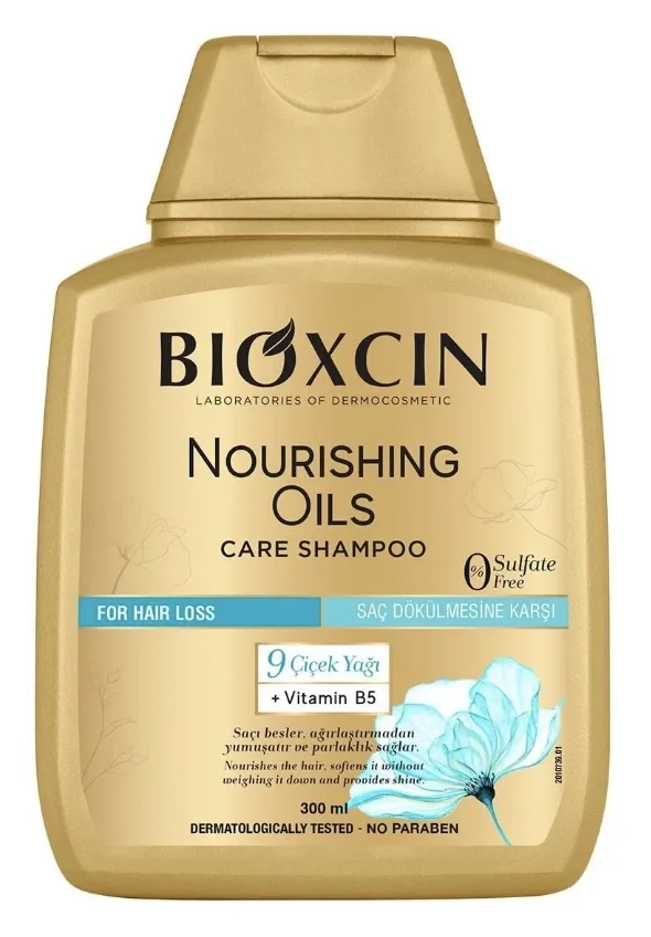 Bioxcin Nourishing Oils Shampoo for Dry and Damaged Hair 300ML