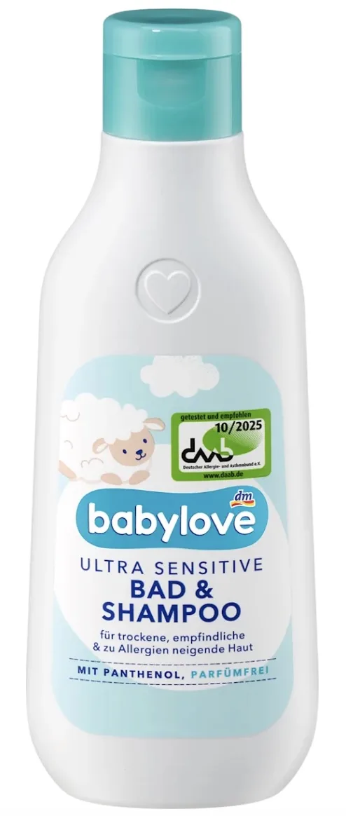 Babylove Baby bath & shampoo ultra sensitive, 250 ml