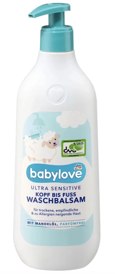 Babylove Head-to-toe ultra-sensitive wash balm, 500 ml