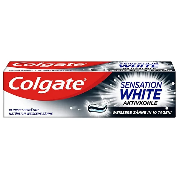 Colgate Toothpaste Sensation White Activated Charcoal, 75 ml