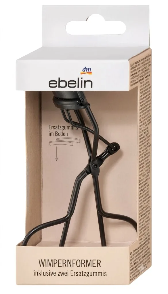 ebelin Eyelash Curler (including 2 replacement rubber bands, 1 pc)