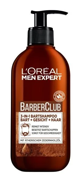 Loreal Paris Men Expert Beard Shampoo Barber Club 3in1, 200 ml