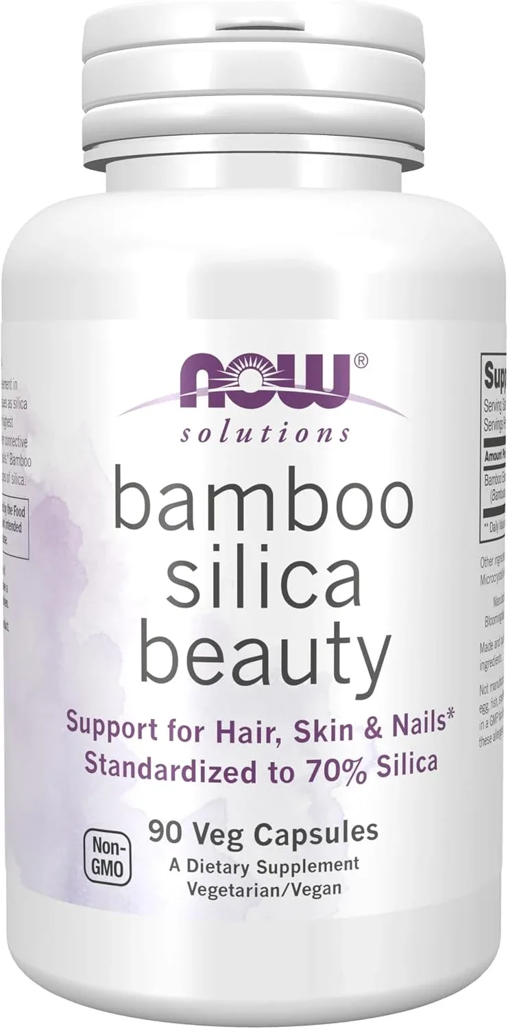Now Solutions Bamboo Silica Beauty Support For Hair Skin & Nails 90 Capsules