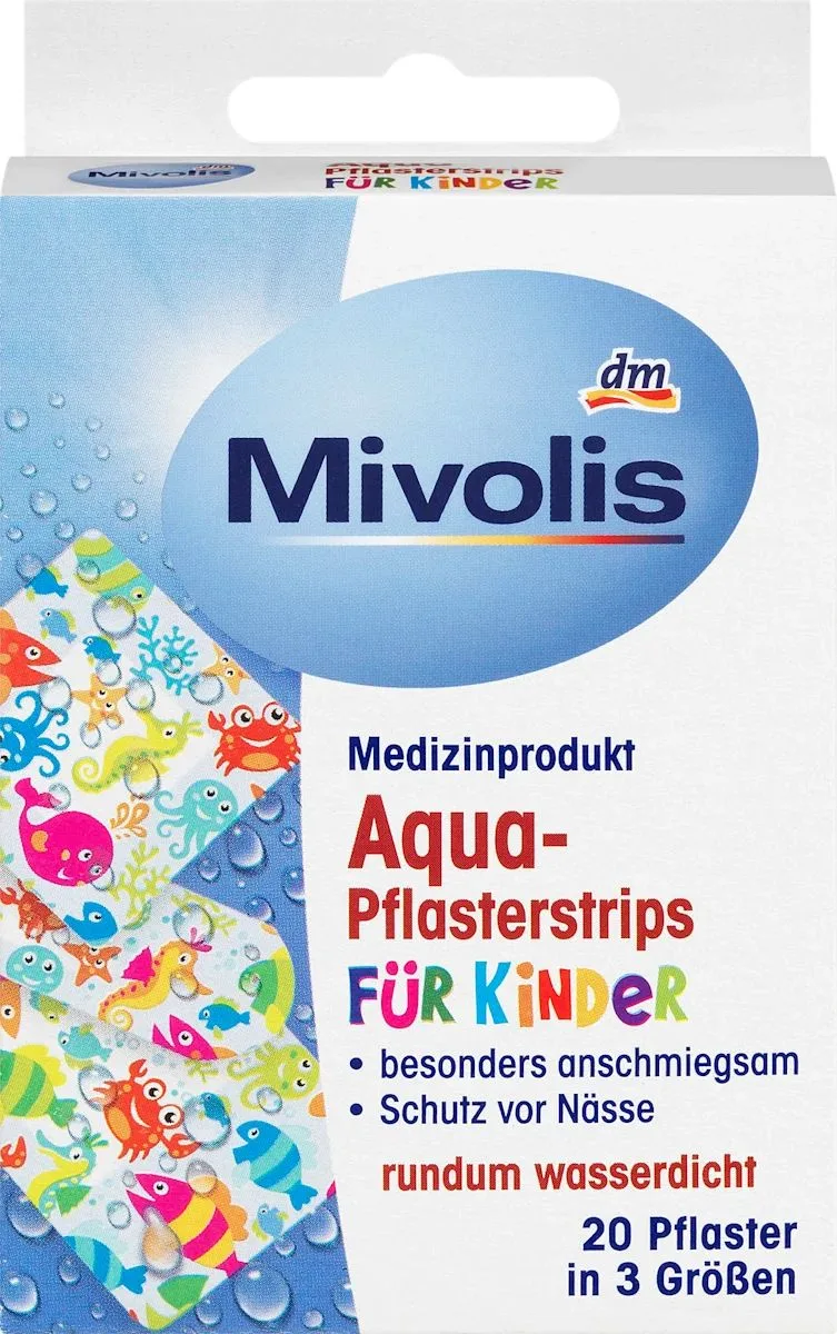 Mivolis Aqua-Pflasterstrips für Kinder, 20 St