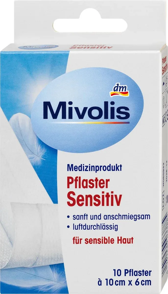 Mivolis Pflaster Sensitiv 10 pflaster a 10cm x 6cm