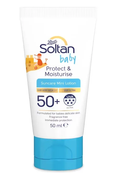 Boots Soltan Baby Protect & Moisturise Mini Suncare Lotion SPF50+ 50ml