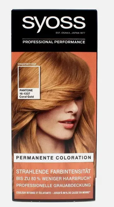 Syoss Pantone 16-1337 Coral Gold Haarfarbe - professionelle Grauabdeckung