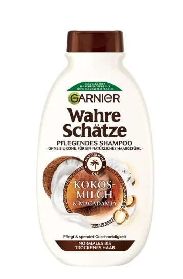 GARNIER Kokosmilch & Macadamia Pflegendes Shampoo Basic Damen 400 Ml