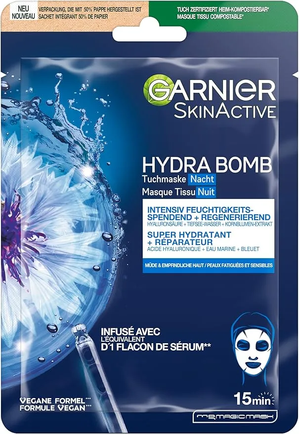 GARNIER skin natural sheet mask night 22g