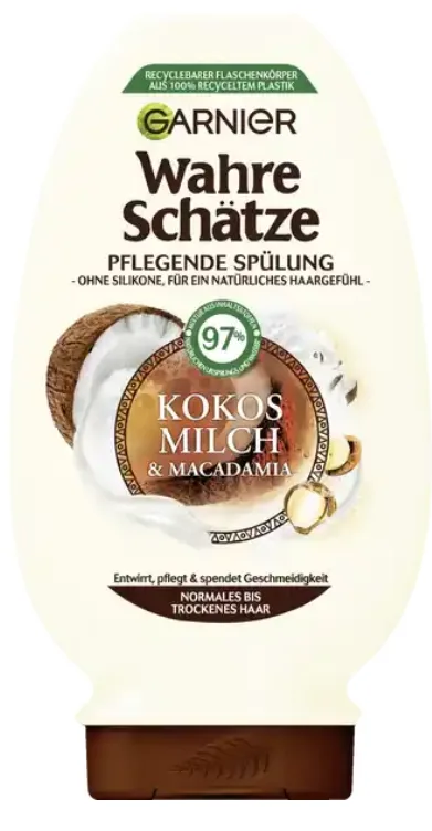 Garnier True Treasures Conditioner Coconut Milk & Macadamia Normal & Dry Hair 200ML