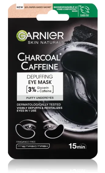 GARNIER Skin Naturals charcoal caffaine eye mask 5g