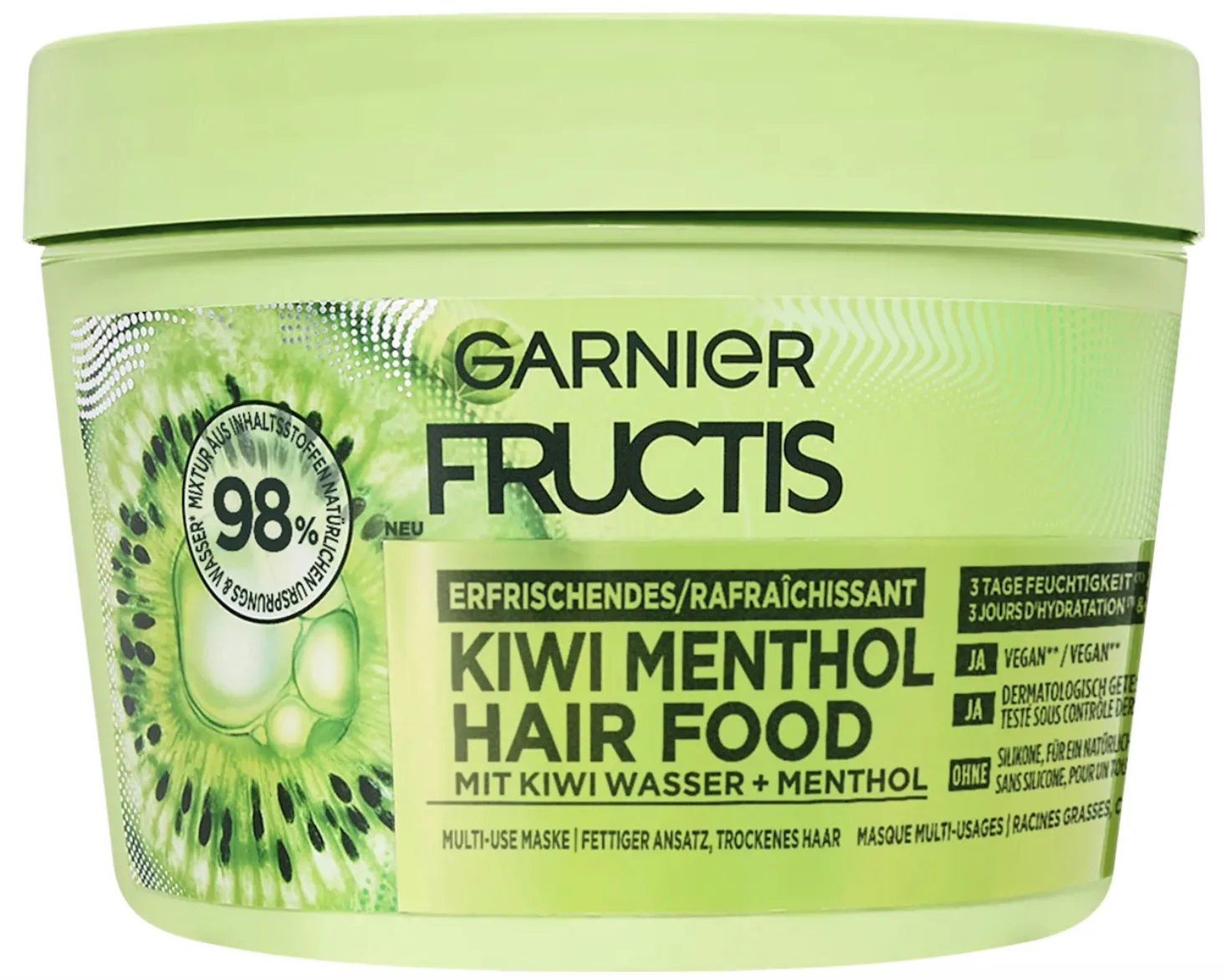 Garnier Fructis Kiwi Menthol Hair Treatment 3-in-1 Mask 400 ml