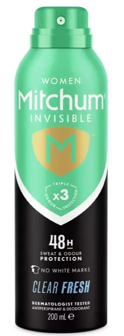 MITCHUM Invisible Women Clear Fresh Anti-perspirant 200ml