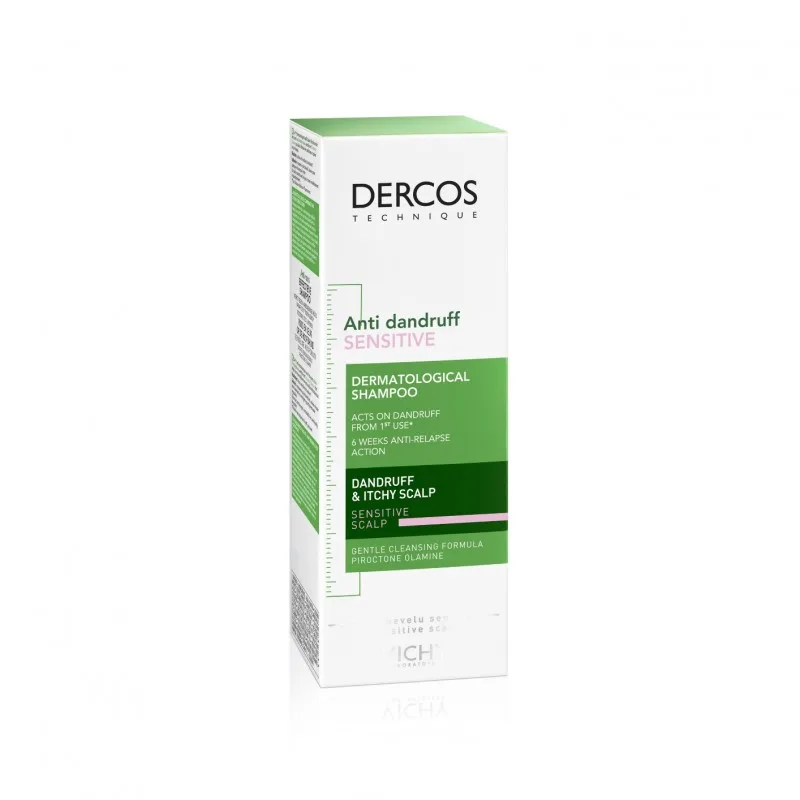 Vichy dercos anti-dandruff sensitive soothing shampoo for sensitive scalp for dandruff 200 ml