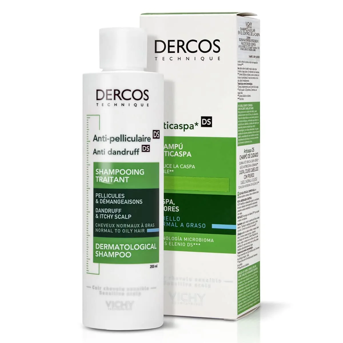 Vichy dercos anti-dandruff shampoo for normal to oily hair 200 ml