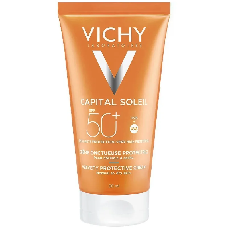 Vichy capital soleil protective cream for silky smooth skin spf 50+ 50 ml
