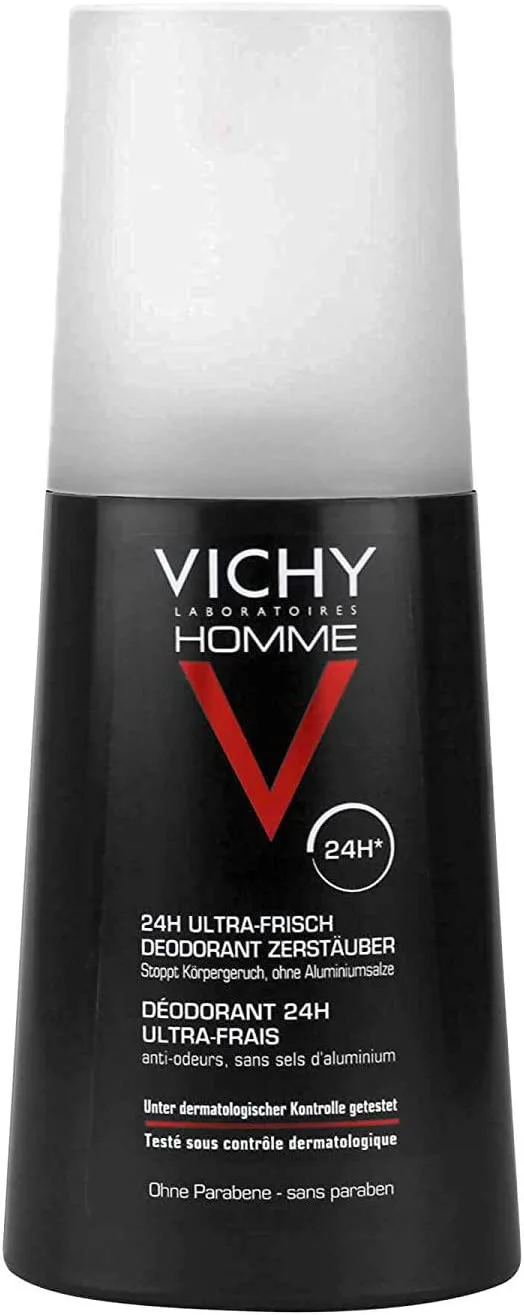 Vichy homme 24h ultra-fresh deodorant spray 100ml
