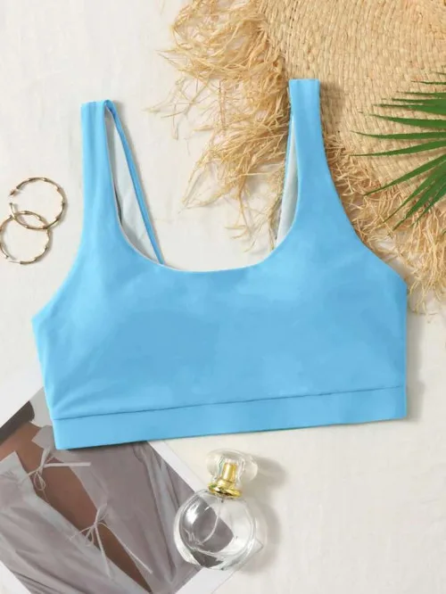 Size: S-Swim Basics Solid Color Bikini Top