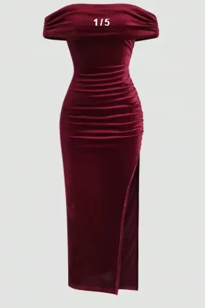 Size: XS-Shein Women’s Red Dress