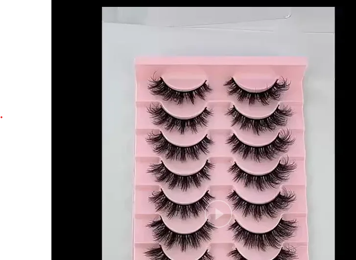 10 Pairs of 5D Soft Fur False Eyelashes, Thin and Thick, Curly, Natural 3D Design
