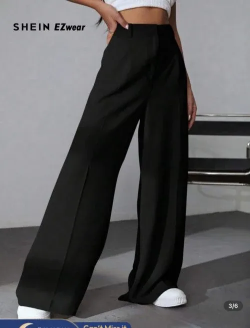 Size: XL-Shein Women's Black Pants