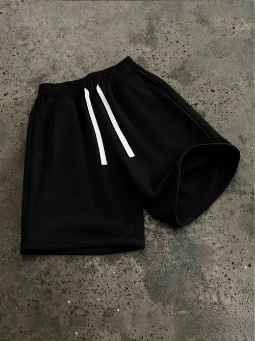 Size: L-Shein Men's Casual Knit Shorts, Sports & Leisure Style,