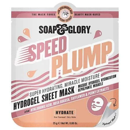 Soap & Glory-speed plump super hydrating miracle moisture hydrogel sheet mask