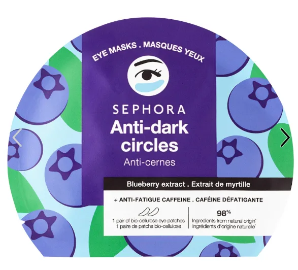 Sephora collection anti-dark circles blueberry eye masks (1 pair)