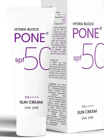 PROCSIN Hydra Block Pone Spf 50+ Ton Eşitleyici + Onarıcı + Yüksek Korumalı Güneş Kremi 50 ML