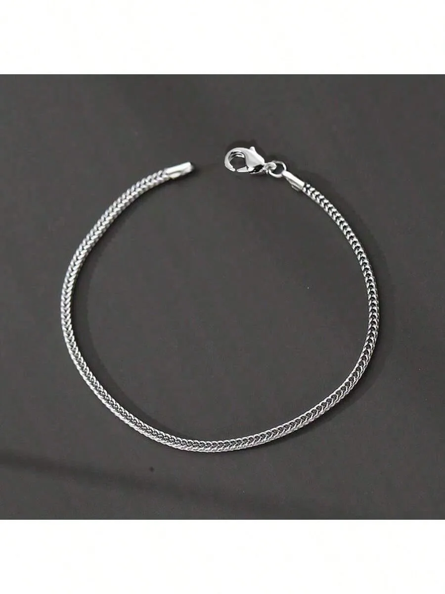 One-piece stainless steel fox tail bracelet
