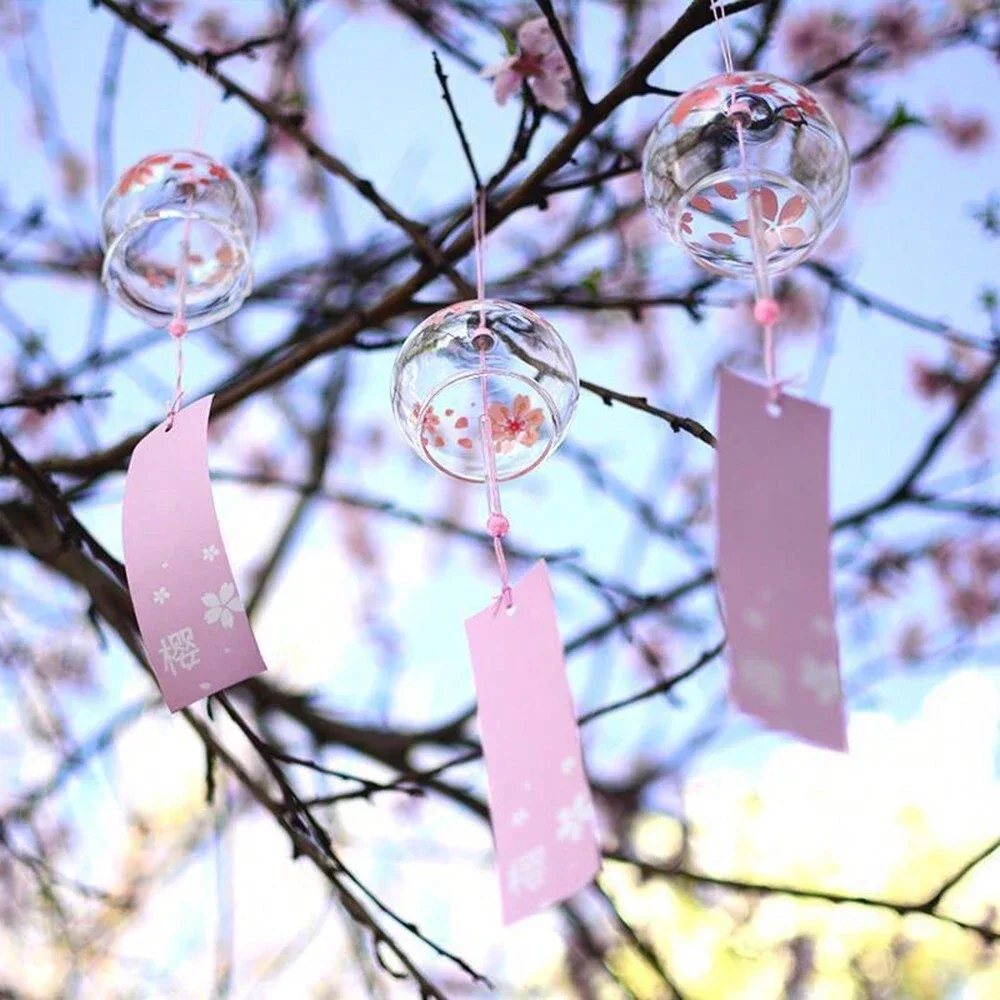 1pc Cherry Blossom Wind Chime, Decoration, Birthday Gift, Hanging Decor, Home Decor,