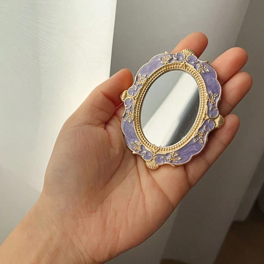 Cirelle 1 Pc Enamel Exquisite Heavy-Duty Makeup Mirror Hand Mirror,
