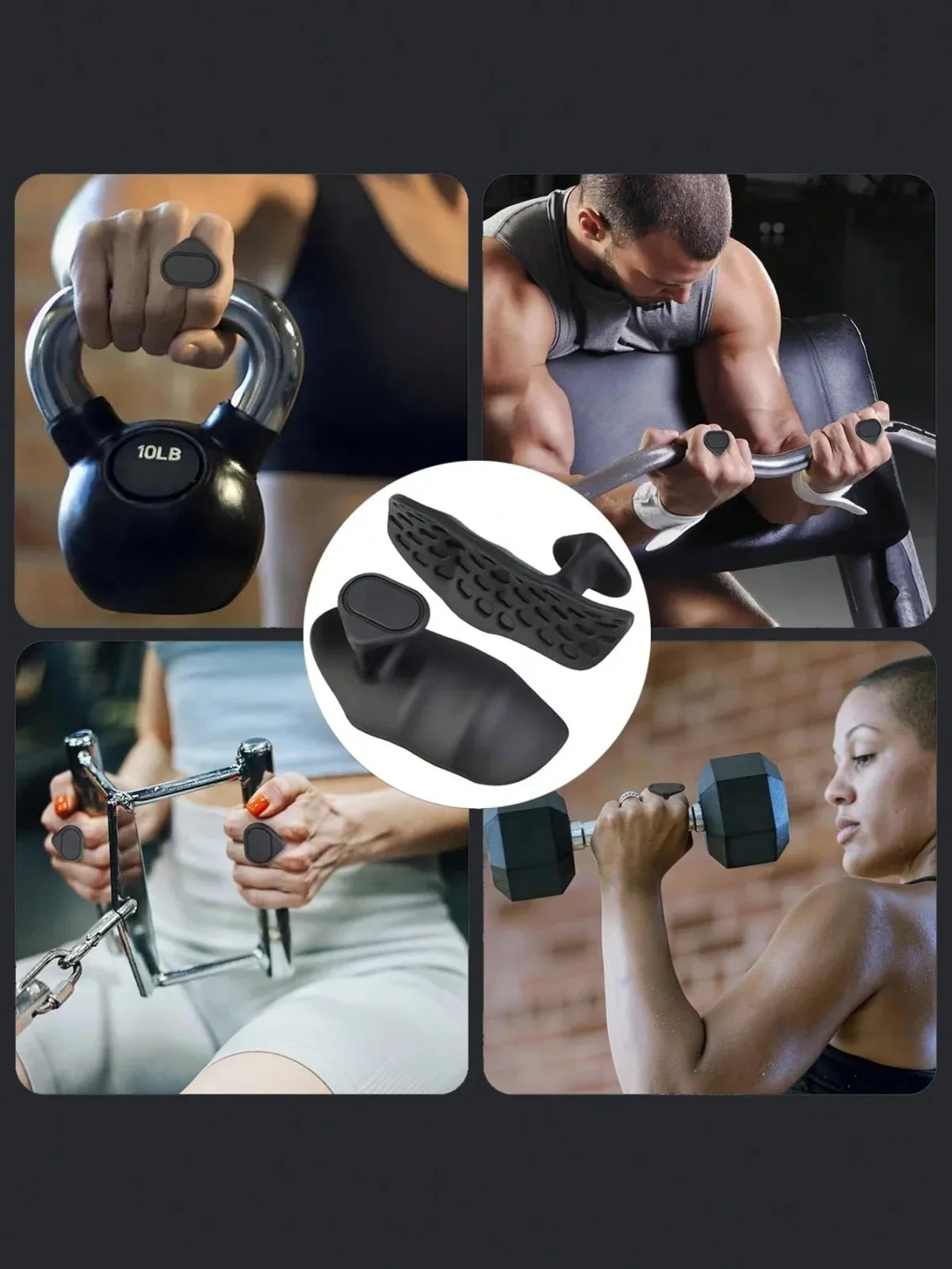 Non-slip rubber grips for the gym sweat-resistant palm grip pads for weightlifting, deadlifts, pull-up