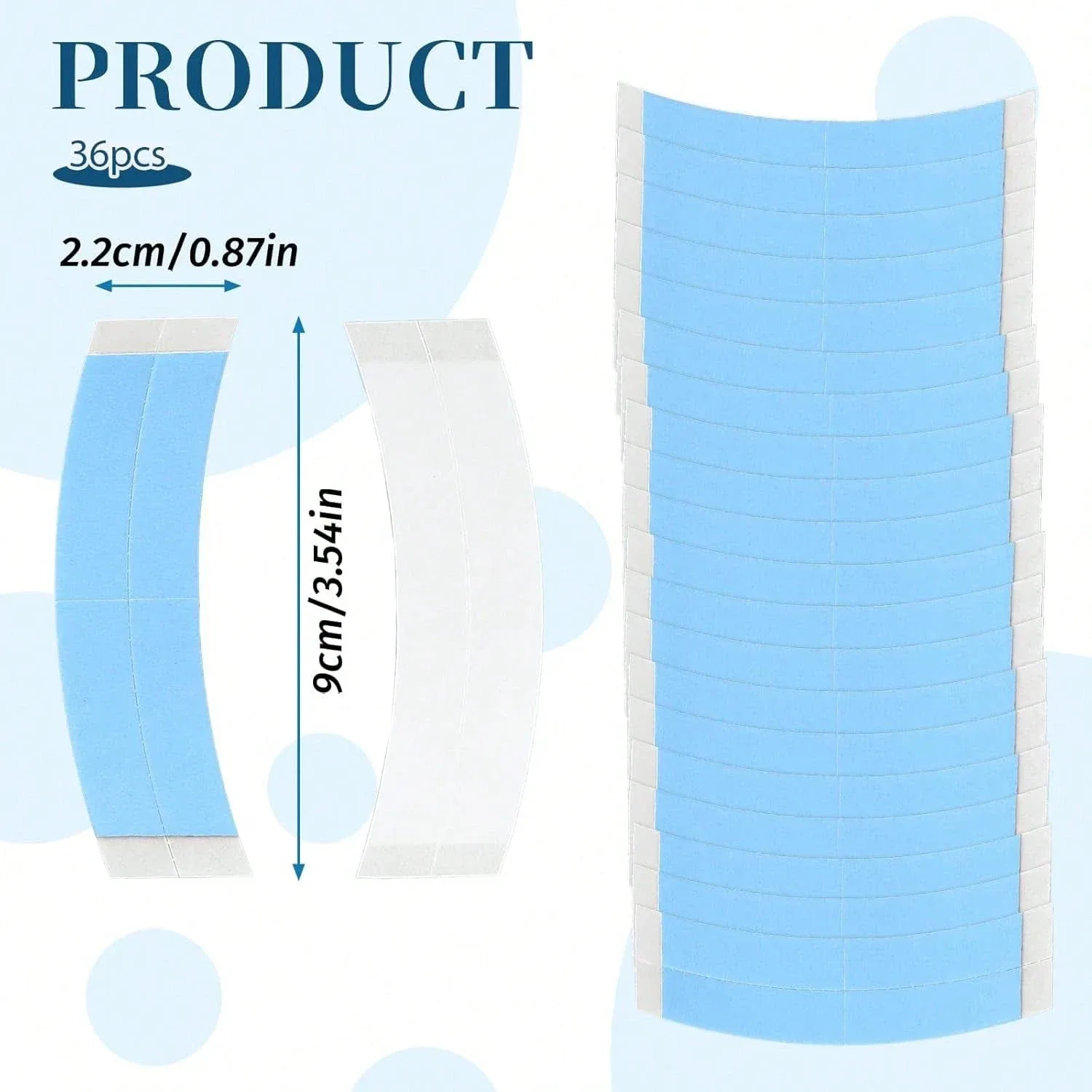 36 Pieces Waterproof Adhesive Tape for Lace Front Wigs, Lace Wig Tape for Hair Extensions