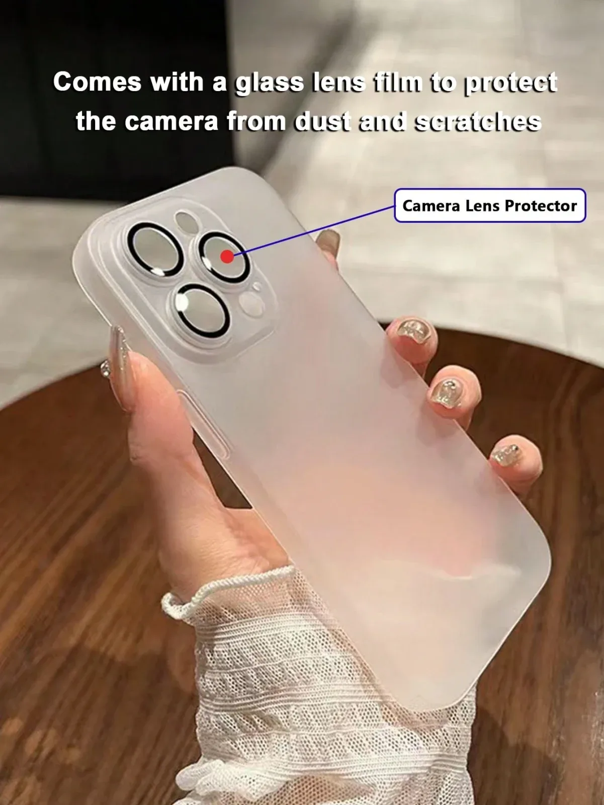 1 piece of high-quality soft silicone camera lens protector with a simple design