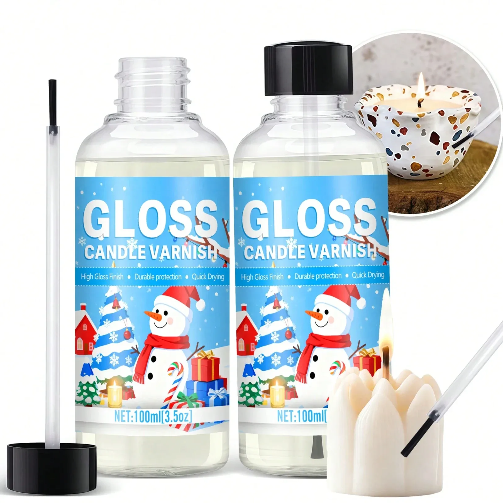 200ml wax coating, glossy coating for Christmas decorations, long-lasting protection, suitable for paraffin