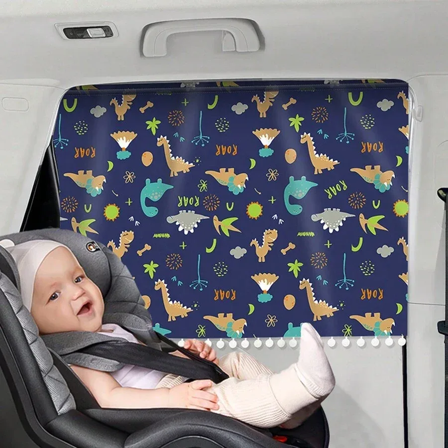 Adjustable Car Sunshade 1pc - Privacy Window Curtain for Kids, UV Protection, Heat Insulation,