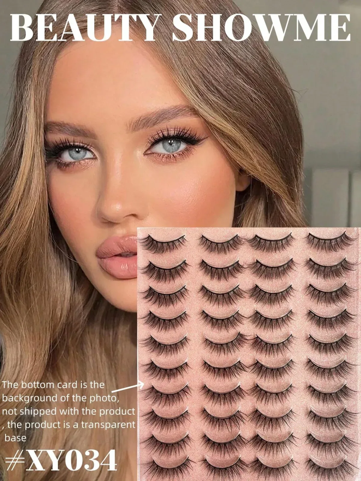 20 pieces of 5D false eyelashes, winged tail, silk material, charming natural false eyelashes, doll false eyelashes, mink false eyelashes