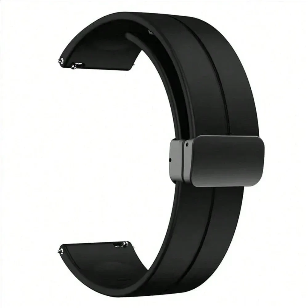 Universal 22mm silicone watch band suitable for smartwatches and fitness trackers