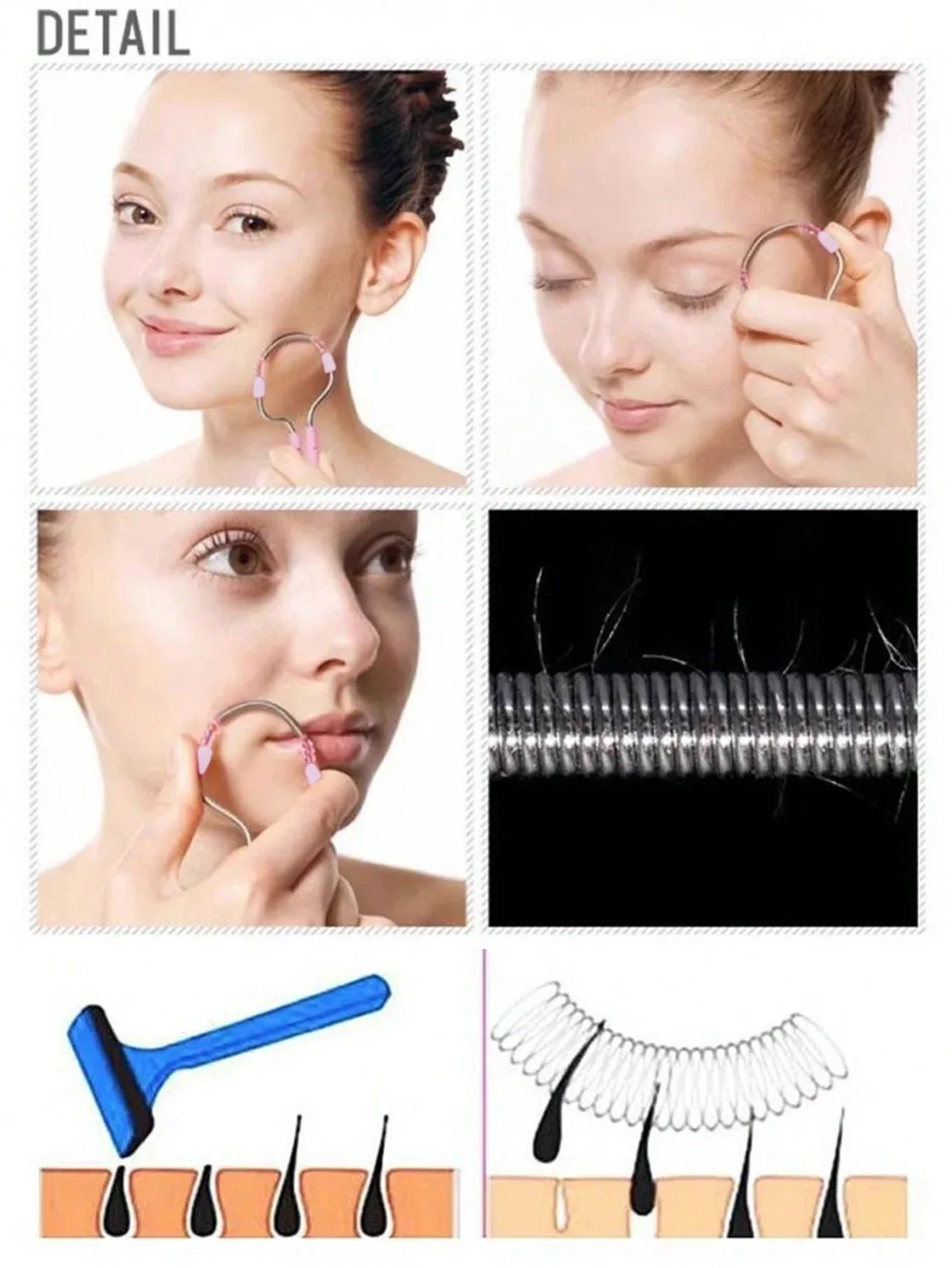 1 x Pink Facial Hair Remover, 110mm, gently and effectively removes fine lip, chin, and neck hair and regrowth using pulse technology