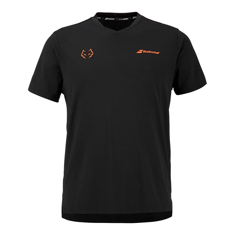 Size: 2xl-Babolat T-shirt Crew Neck Tee Black/Black 2026 J. Lebron