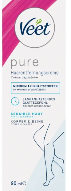 Enthaarungscreme Körper & Beine sensitiv, 90 ml