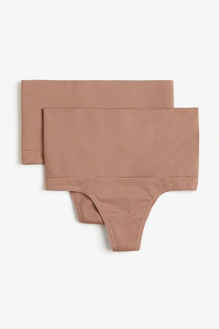Size: L-2-PACK MEDIUM SHAPE THONG BRIEFS