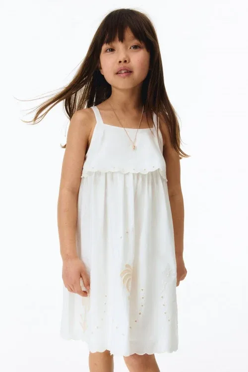 Size: 4-5years-H&M Embroidered and Strappy Dress