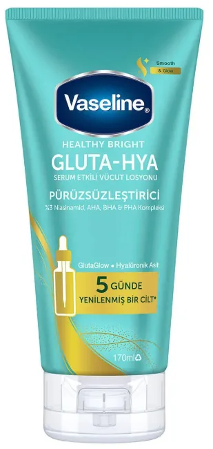 Vaseline Healthy Bright Gluta-Hya Smoothing Perfector Serum Burst Body Lotion (170ml)
