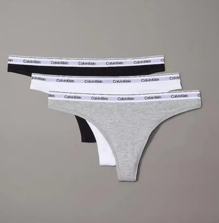 Size: S-Calvin Klein Icon Logo 3-Pack Low Rise Thong Women's Underwear