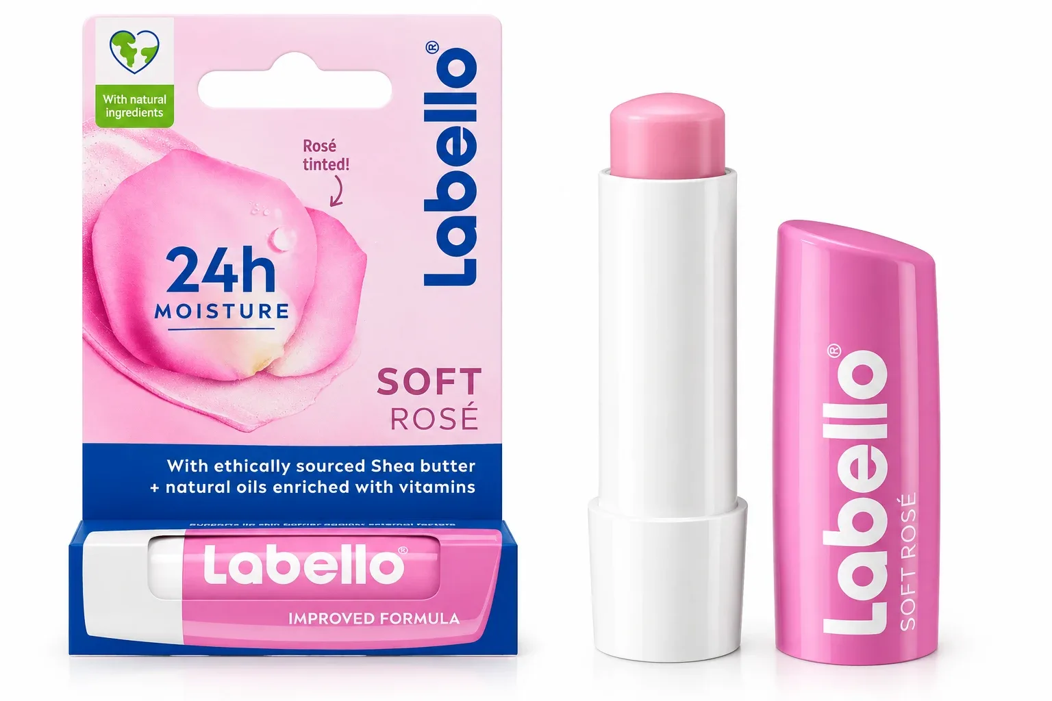 Labello Lip balm 24h Moisture Soft Rose 4.8 g