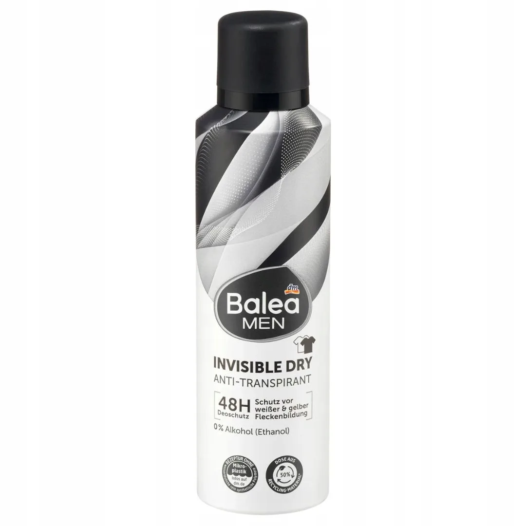 Balea MEN Antitranspirant Deospray Invisible Dry, 200 ml
