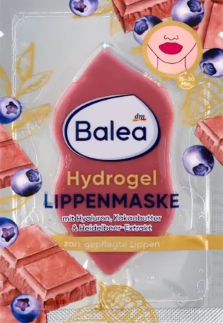 Balea Hydrogel Lip Mask with Cocoa Butter & Blueberry