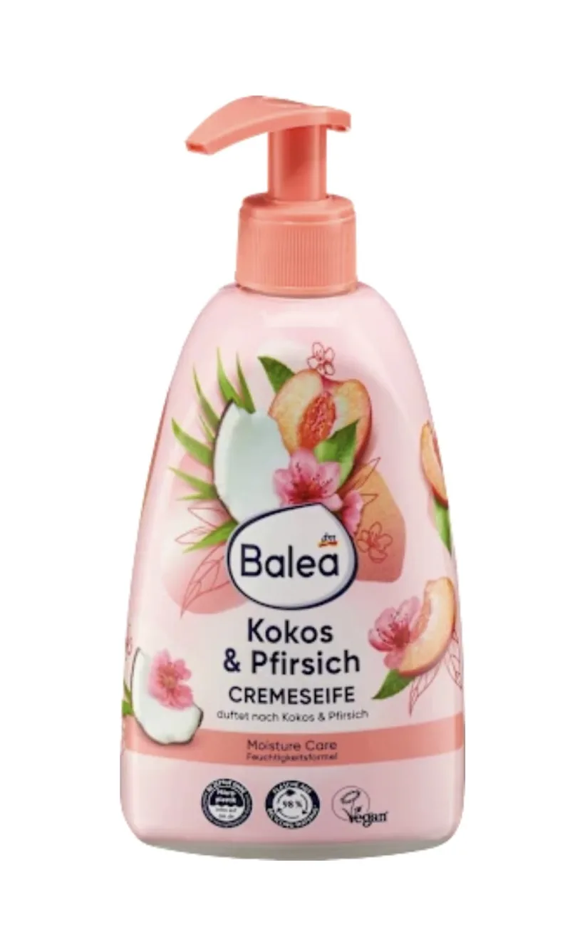Balea Peach & Coconut Cream Soap (500ml)